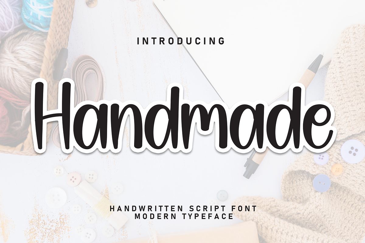 Handmade | Script Font, a Handwritten Font by Scratchones (Photo 1 of 8)