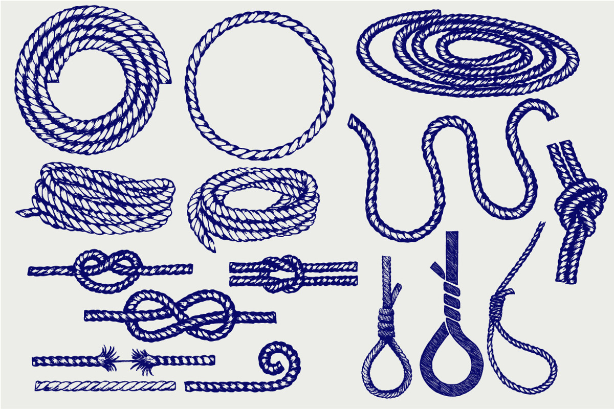 Set of ropes, an Object Graphic by LineworkStock