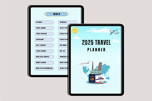 2025 Travel Digital Planner Canva