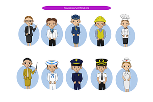 Professional Workers, a Person Illustration by Creathub Studio