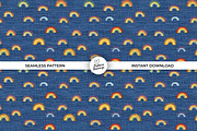 Rainbow Blue Denim Embroidery, a Pattern Graphic by Creative Store (Thumbnail 5 of 5)