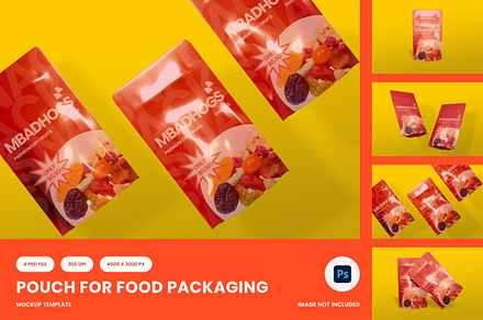 Pouch Food Packaging Mockup Template
