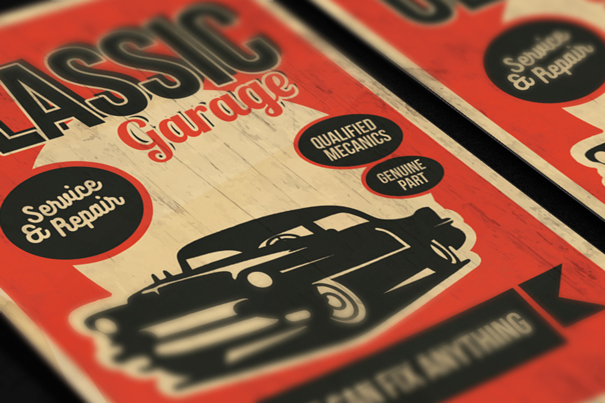Classic Garage Service & Repair, a Flyer Template by Muhamad Iqbal hidayat (Photo 3 of 4)
