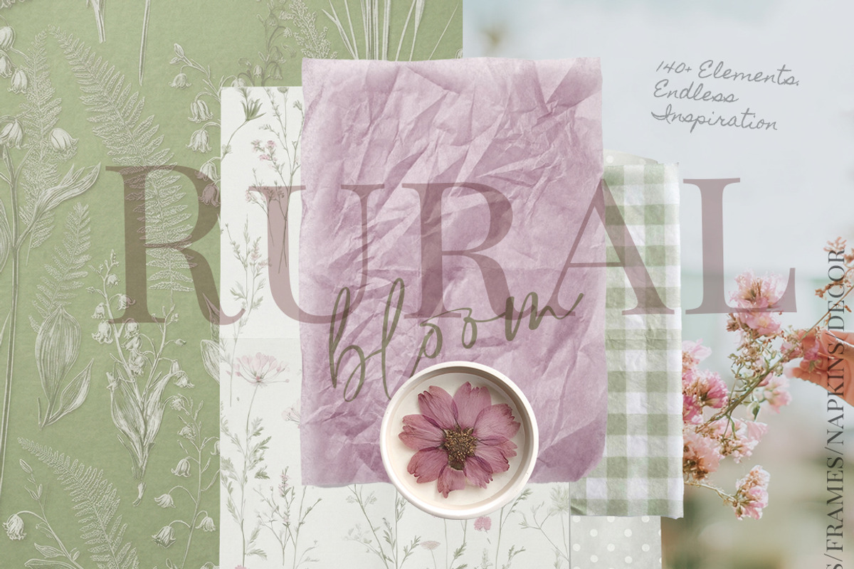 Rural bloom Cottagecore Scrapbooking, an Object Graphic by 60secondsArt (Photo 7 of 10)