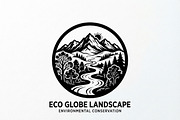 60 Eco Globe Landscape Silhouette, a Technology Illustration by Amazin_art (Thumbnail 10 of 49)