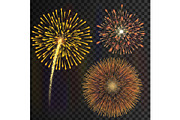 Colourful fireworks burst collection, a Decorative Illustration by Yayasya (Thumbnail 3 of 3)