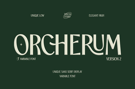 TBJ Orcherum Unique Ligatures Sans, a Font by Taboja Studio
