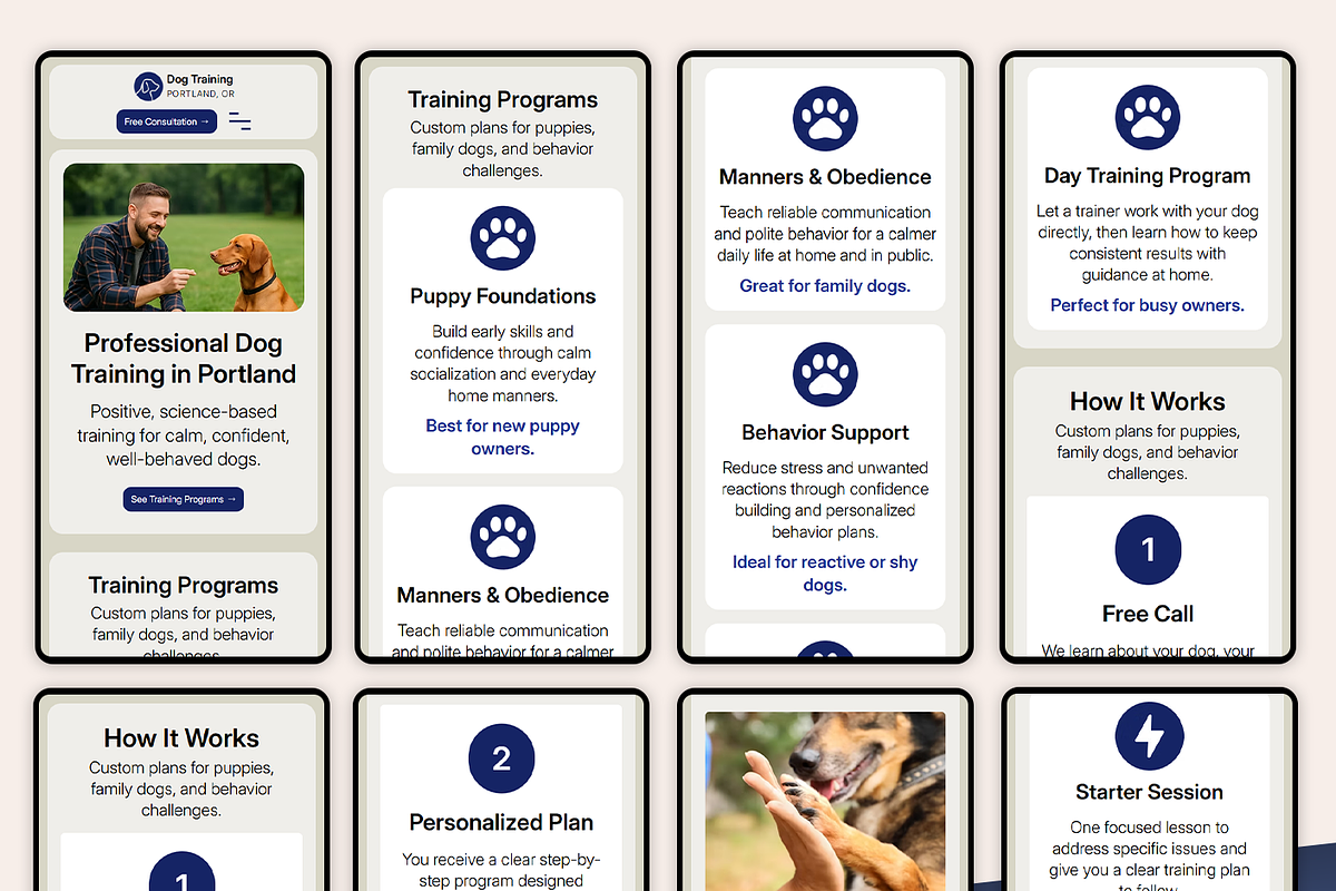 Dog Trainer - Wix Studio Website, a Wix Template by Kitteeh (Photo 7 of 17)