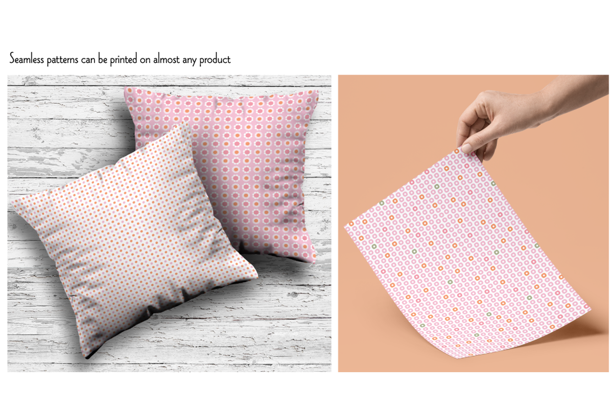 Seamless Pink & Orange Geometrics preview 2