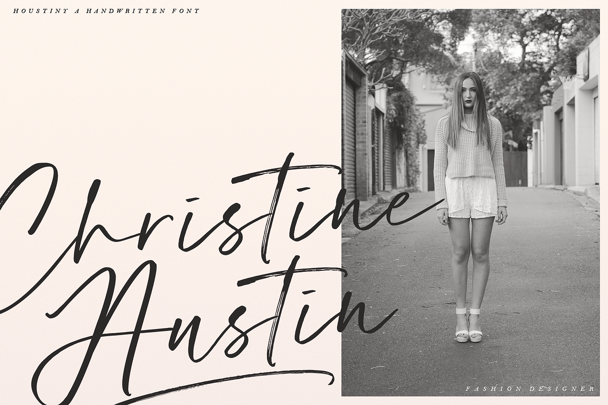 Houstiny - Handwritten Font preview 3