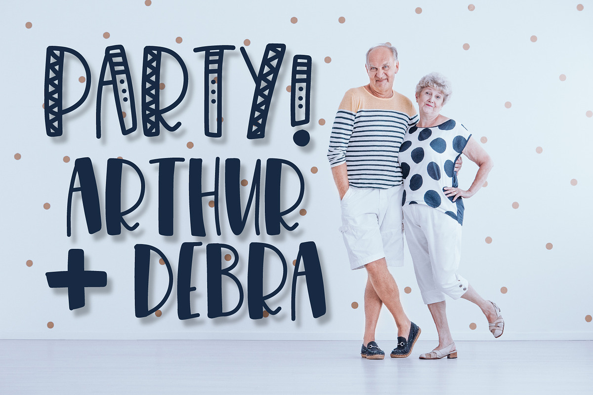 Merrymaking - a font with 4 styles! preview 5