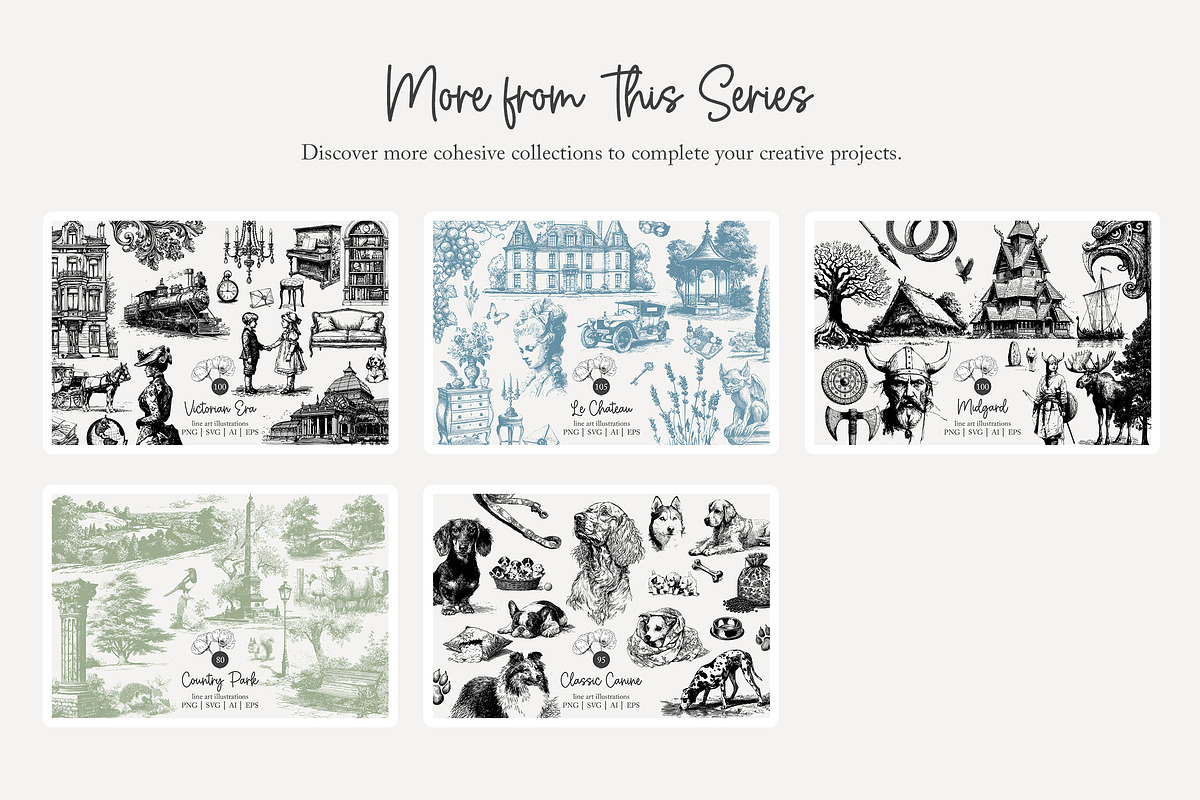 100 line art Victorian Era clip art, an Object Illustration by Poppy Lane Studio (Photo 13 of 13)