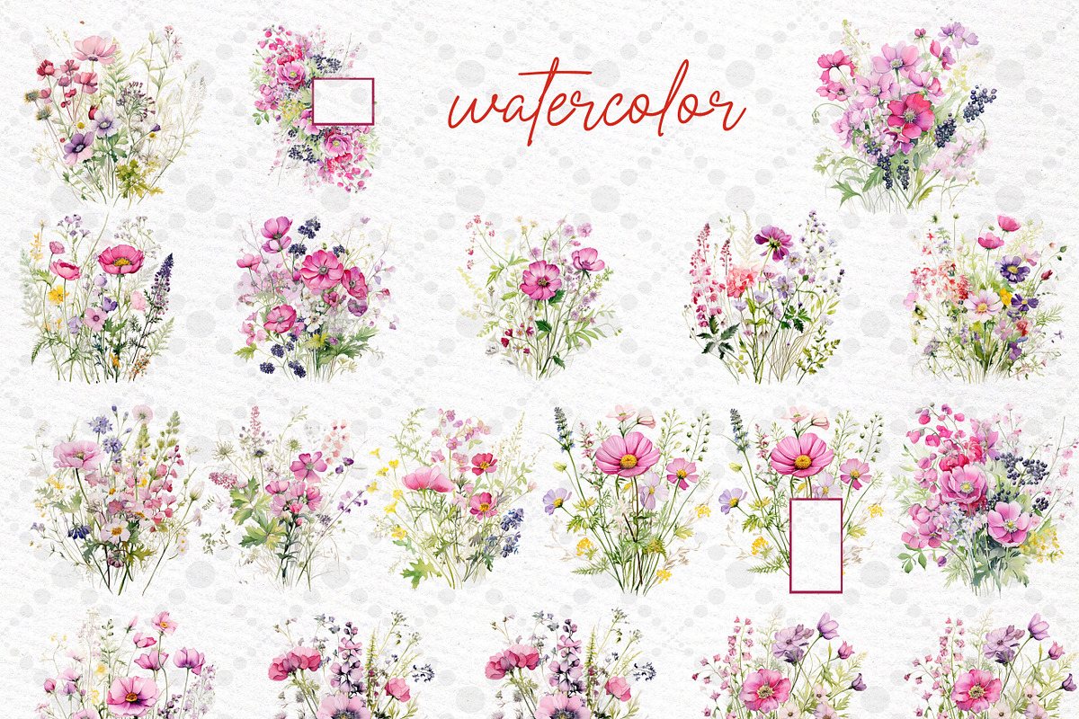 Spring Flowers clipart Wild Flowers, a Decorative Illustration by LeCoqDesign (Photo 2 of 6)