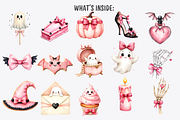 Coquette Halloween Clipart Bundle, a Decorative Illustration by Anca Digital Vibe (Thumbnail 2 of 7)