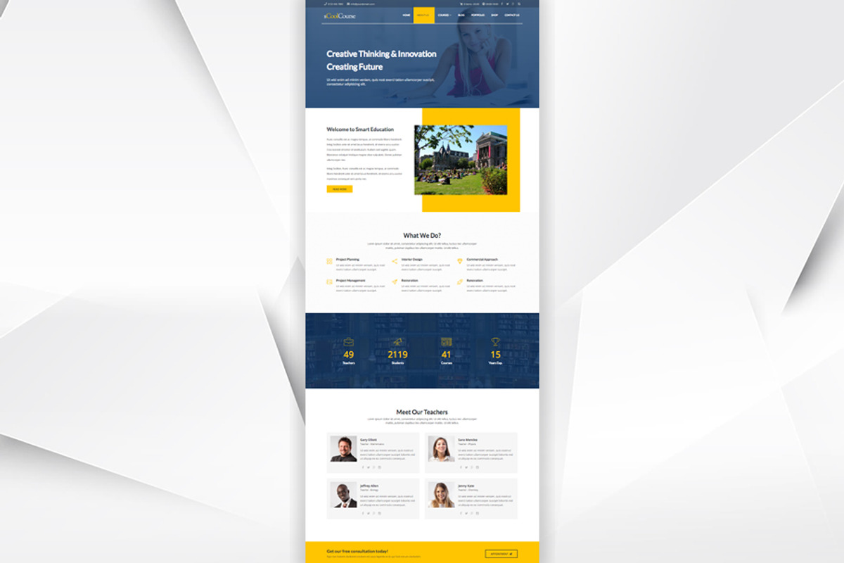 sCoolCourse Educational WP Theme, a WordPress Template by Webflex (Photo 2 of 5)
