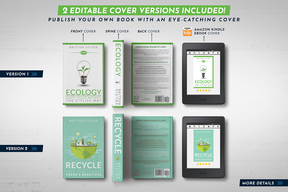 Book Cover Template 52, a Templates & Theme by Digital Goods (Photo 2 of 11)