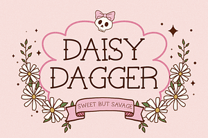 Daisy Dagger Serif Font, a Handwritten Font by Beck McCormick