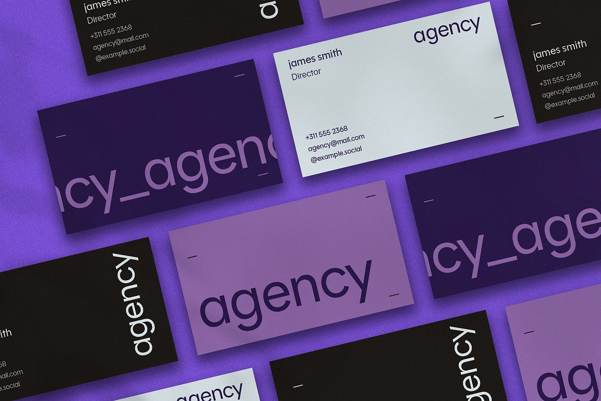 Purple Accent Corpo Business Cars, a Business Card Template by wavebreak