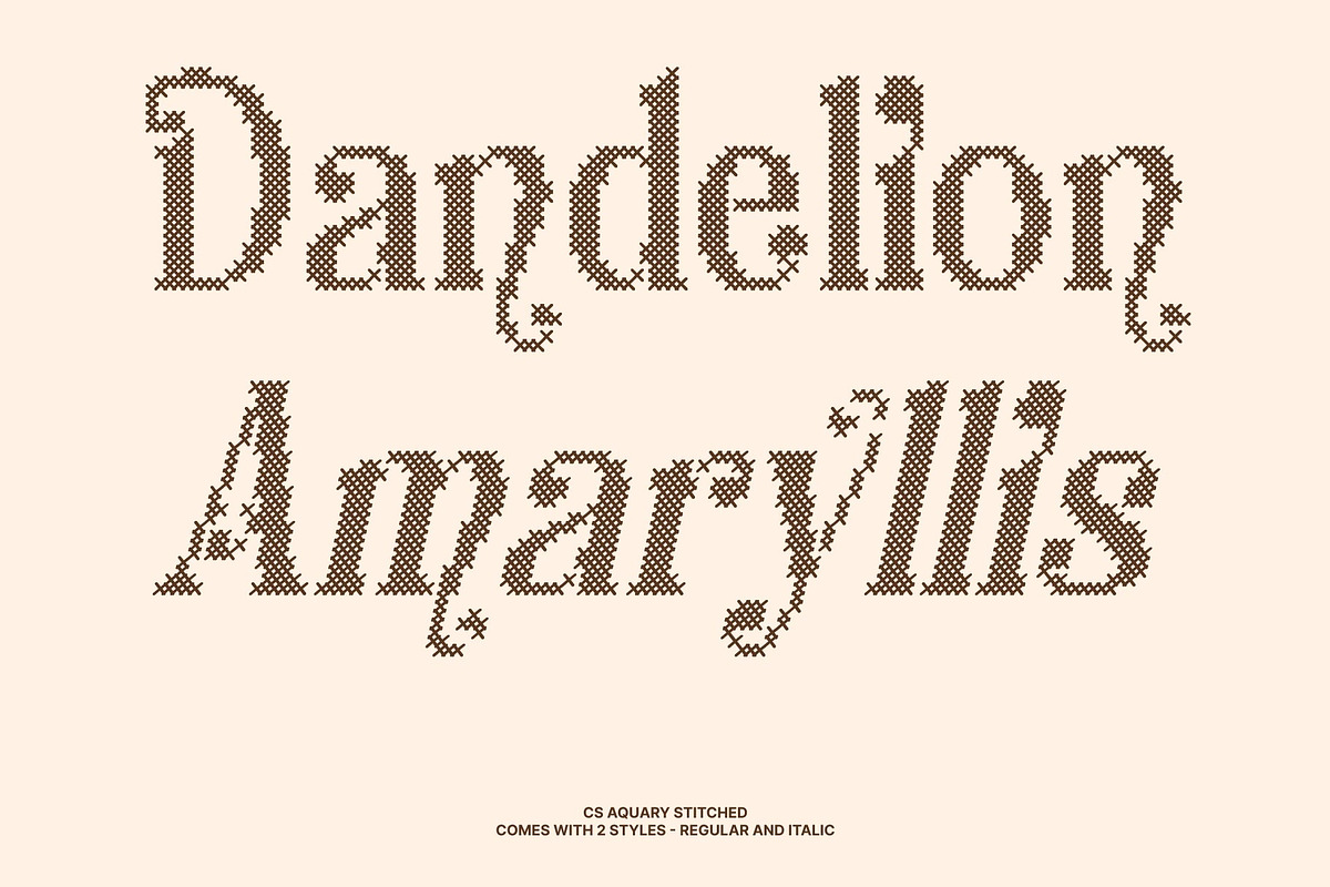 CS Aquary Stitched, a Serif Font by Craft Supply Co. (Photo 3 of 8)