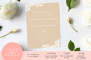 Wedding Invitation Template I1007, an Invitation Template by Love Meets Paper (Thumbnail 1 of 2)