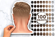 100 Men's Hairstyles PNG, an Illustration by Elenbushe (Thumbnail 1 of 9)