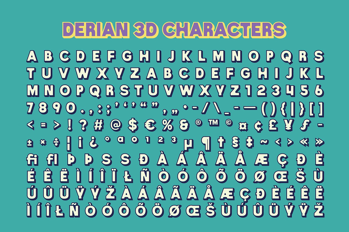 Derian 3D, a Sans Serif Font by Craft Supply Co. (Photo 8 of 8)