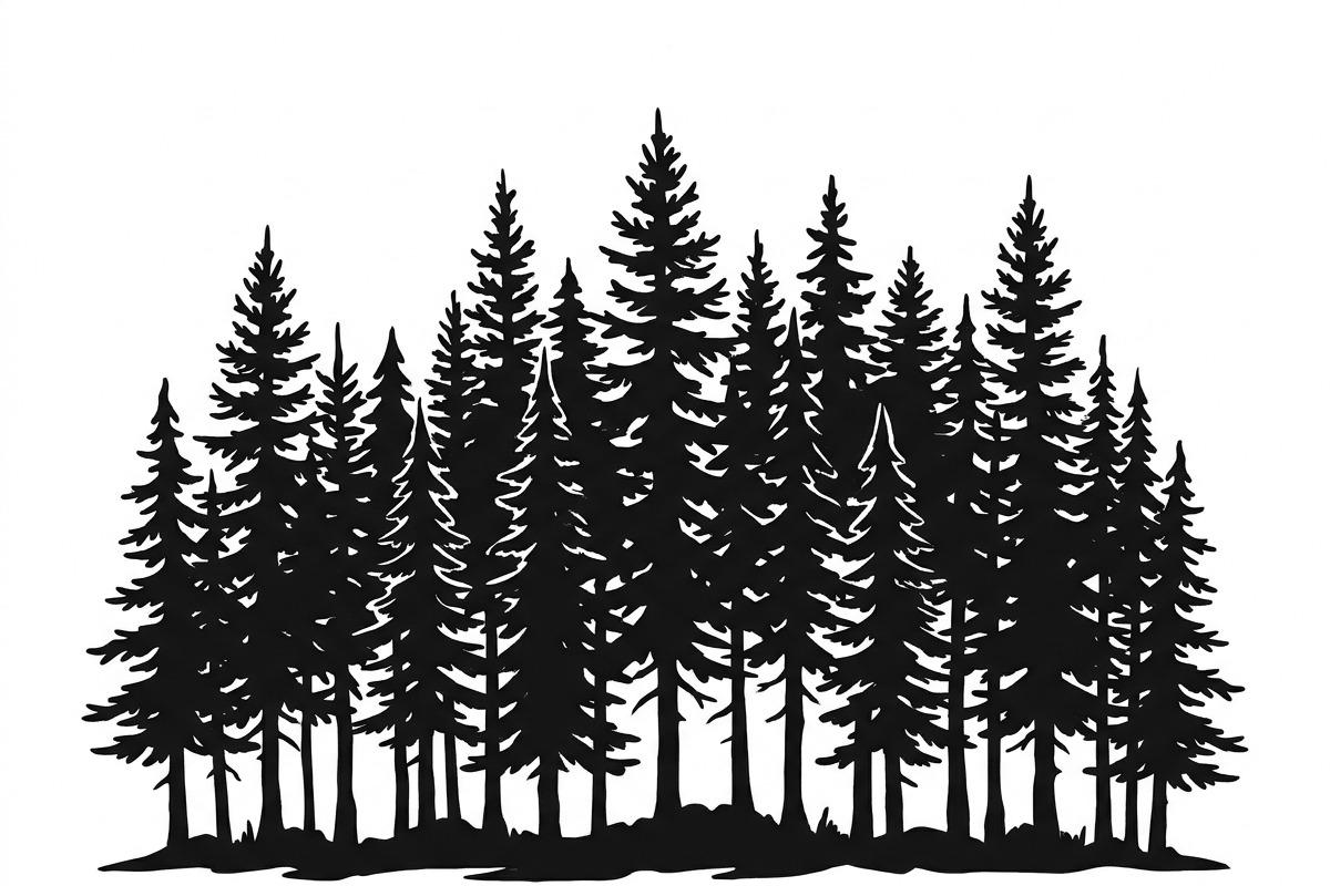 Majestic Pine Trees SVG, a Finance Illustration by Amazin_art (Photo 14 of 34)