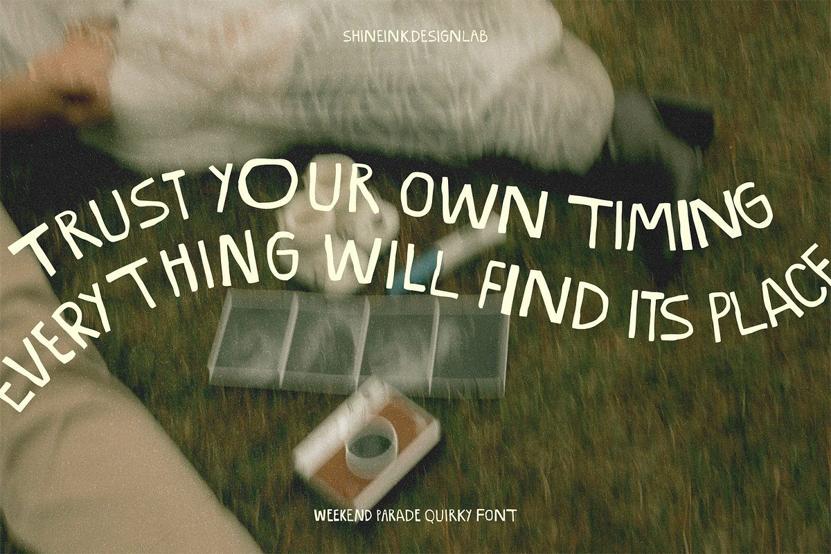 Weekend Parade – Quirky Font, a Handwritten Font by shineink.designlab (Photo 6 of 12)