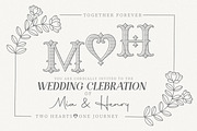 Ornamental Monogram fonts set, a Serif Font by MaxArt Foundry (Thumbnail 3 of 8)