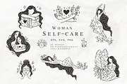 Feminine Woman Self-Care 200+ Items, a Healthcare Illustration by anvinoart (Thumbnail 1 of 9)