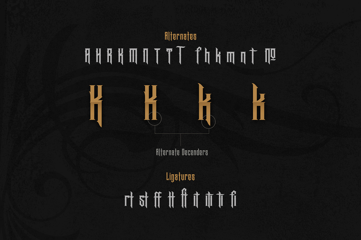 Lock Down Blackletter Font, a Blackletter Font by StockMamba (Photo 7 of 8)