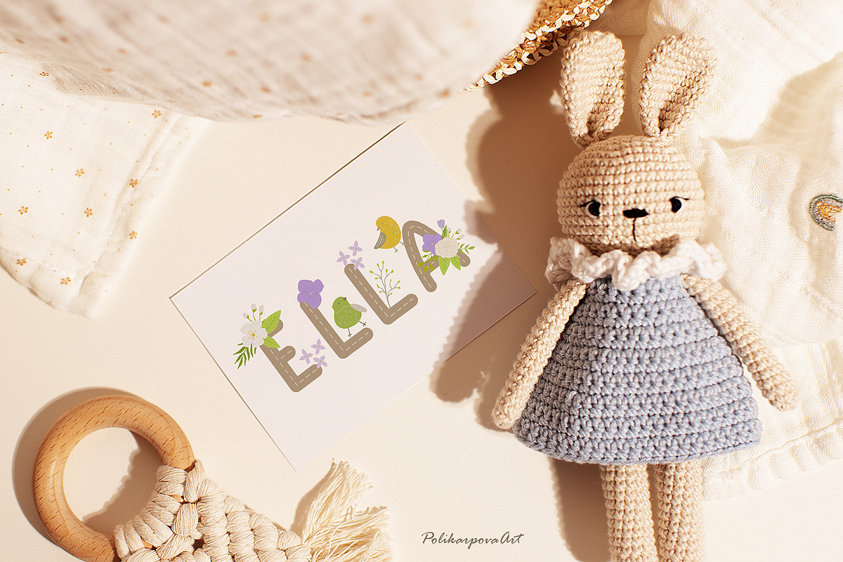 Kids name creator elements & letters, an Animal Illustration by polikarpovaart (Photo 8 of 13)