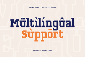 Baseball Sport - Varsity Font