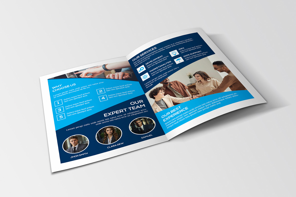 Corporate Bifold Brochure, a Brochure Template by retrographix (Photo 3 of 5)