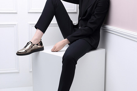 Fashion woman in black suit stock photo containing fashion and woman, a Beauty & Fashion Photo by MaxFrost