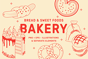 Bakery Food Vector Illustrations, a Food Illustration by TheFoodAtlas (Thumbnail 1 of 17)