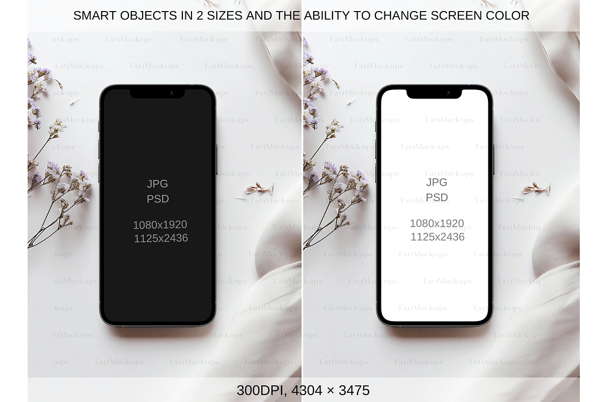 iPhone Screen Mockup, Device Mockup, a Product Mockup by TatiMockup (Photo 2 of 7)