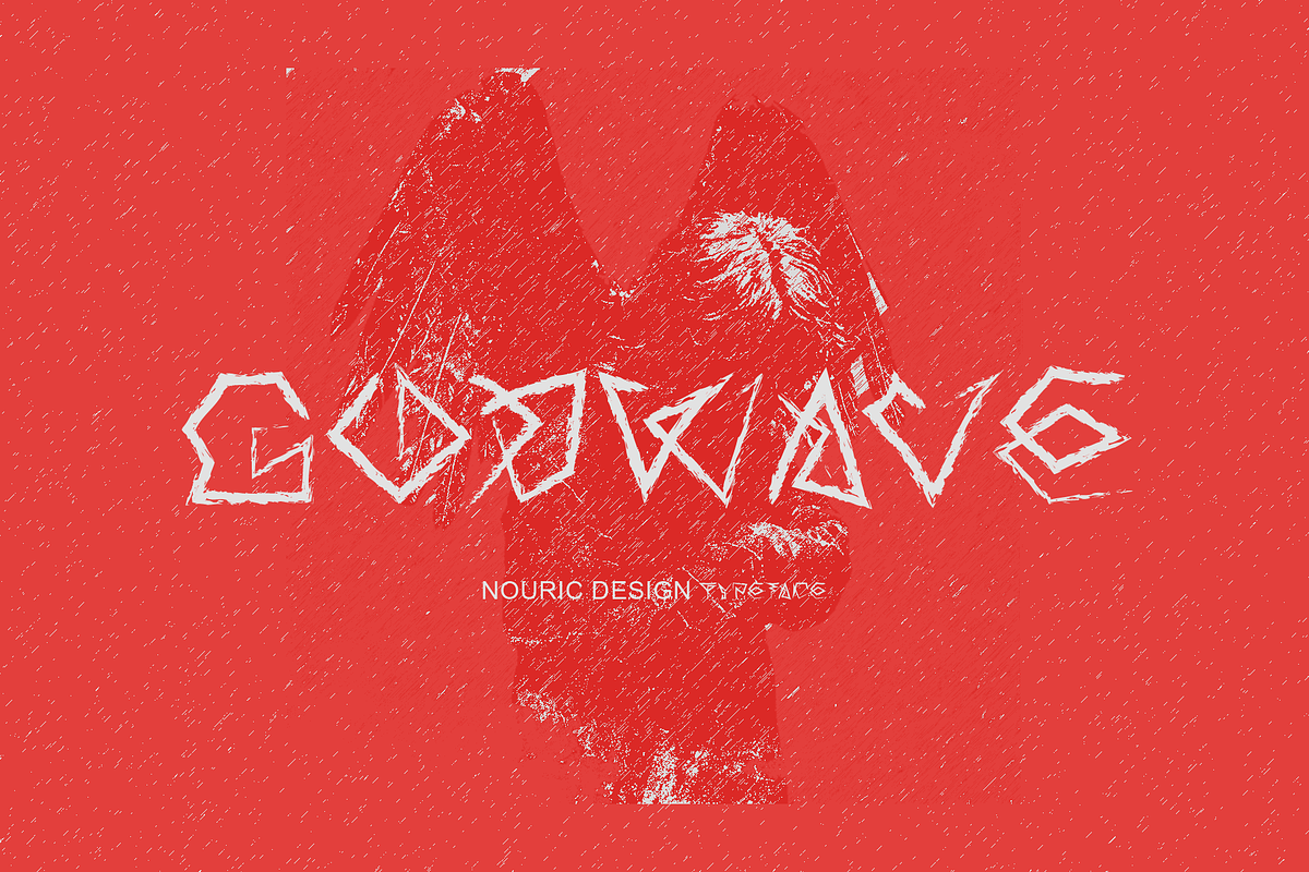 ND Godwave Chaotic Experimental, a Handwritten Font by Nouric Design (Photo 1 of 5)