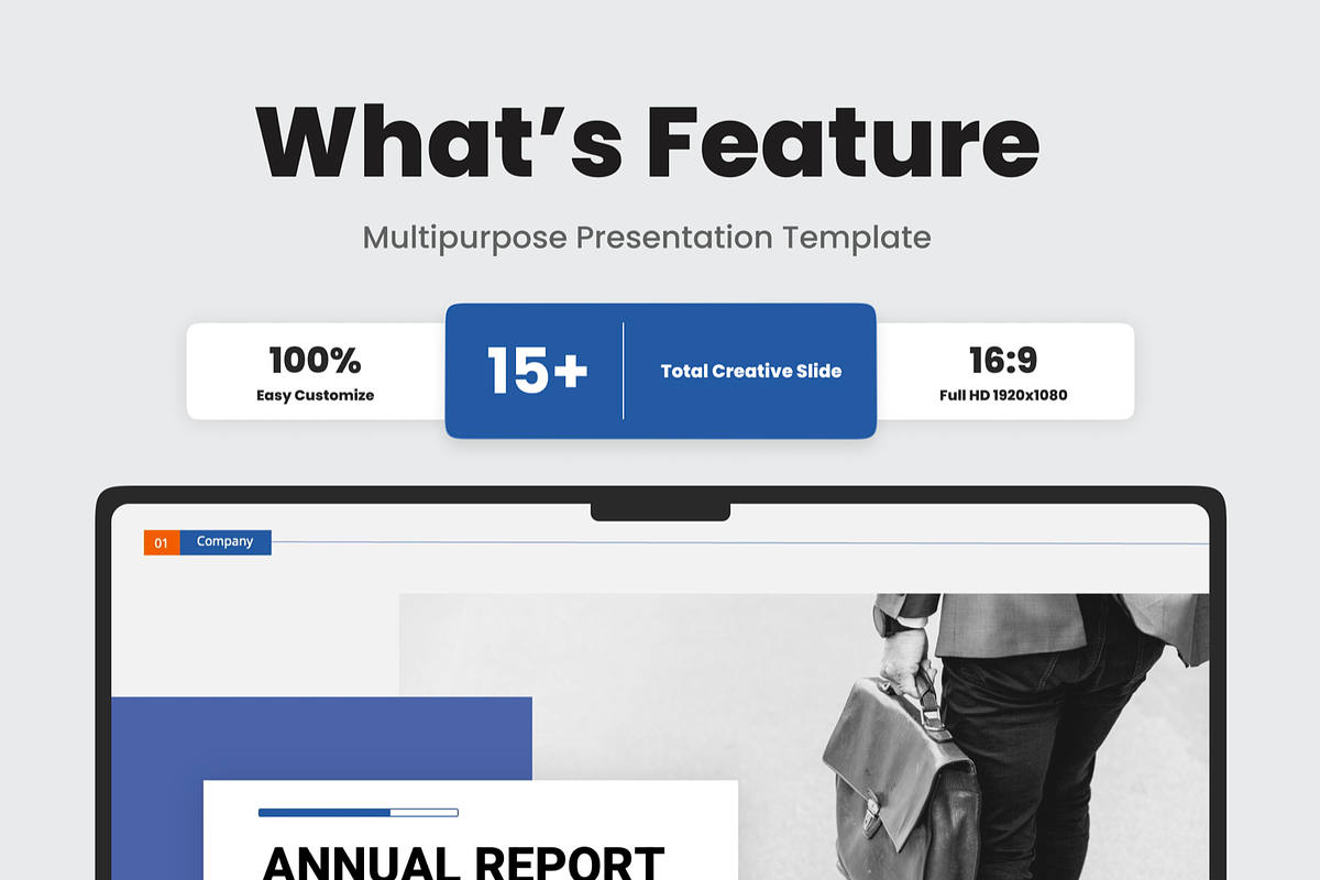 Annual Report Keynote Template, a Presentation Template by SquidPixey (Photo 2 of 6)
