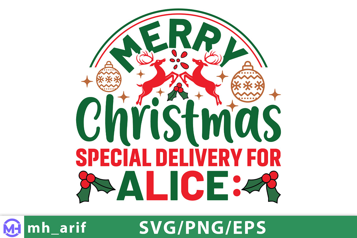 Merry Christmas Special Delivery for, a Graphic by mh_arif (Photo 1 of 4)