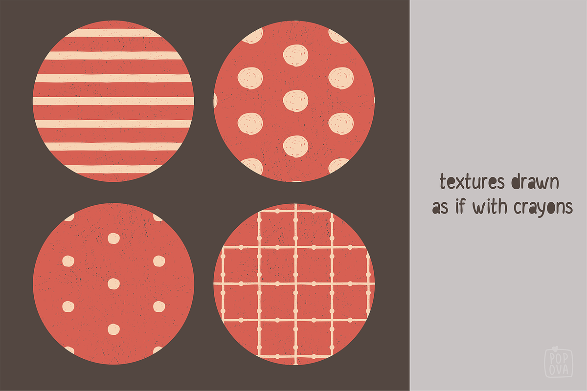 Cute hand drawn seamless patterns, a Pattern Graphic by Popova (Photo 2 of 6)