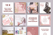Dusty Pink INSTAGRAM BANNER Pack, a Social Media Template by Andimaginary Creative Co. (Thumbnail 3 of 4)
