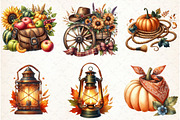 Cowboy Autumn Clipart, an Illustration by Libby Wishes (Thumbnail 6 of 7)