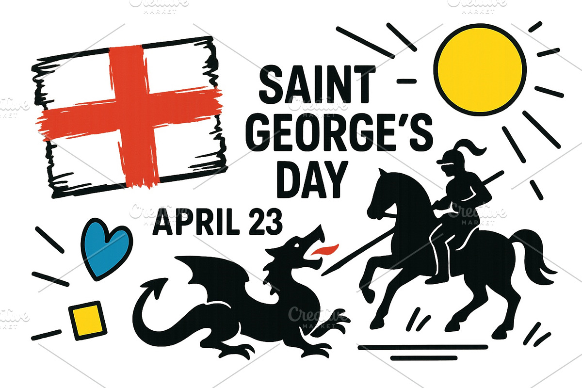 Celebrating Saint George's Day with, an Object Illustration by ZinetroN