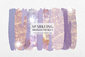 Purple Sparkling and Watercolour