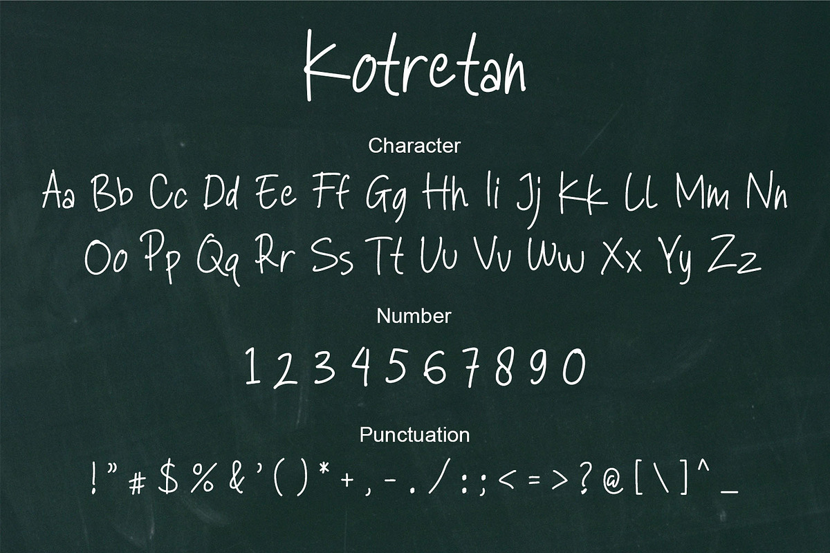Kotretan Handwritten Font, a Handwritten Font by Fernande (Photo 4 of 5)