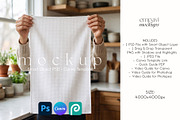 Tea Towel Mockup, a Household Mockup by EmpaviMockups (Thumbnail 1 of 6)