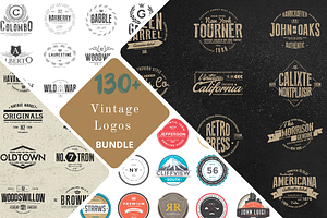 130 Vintage Logos Bundle