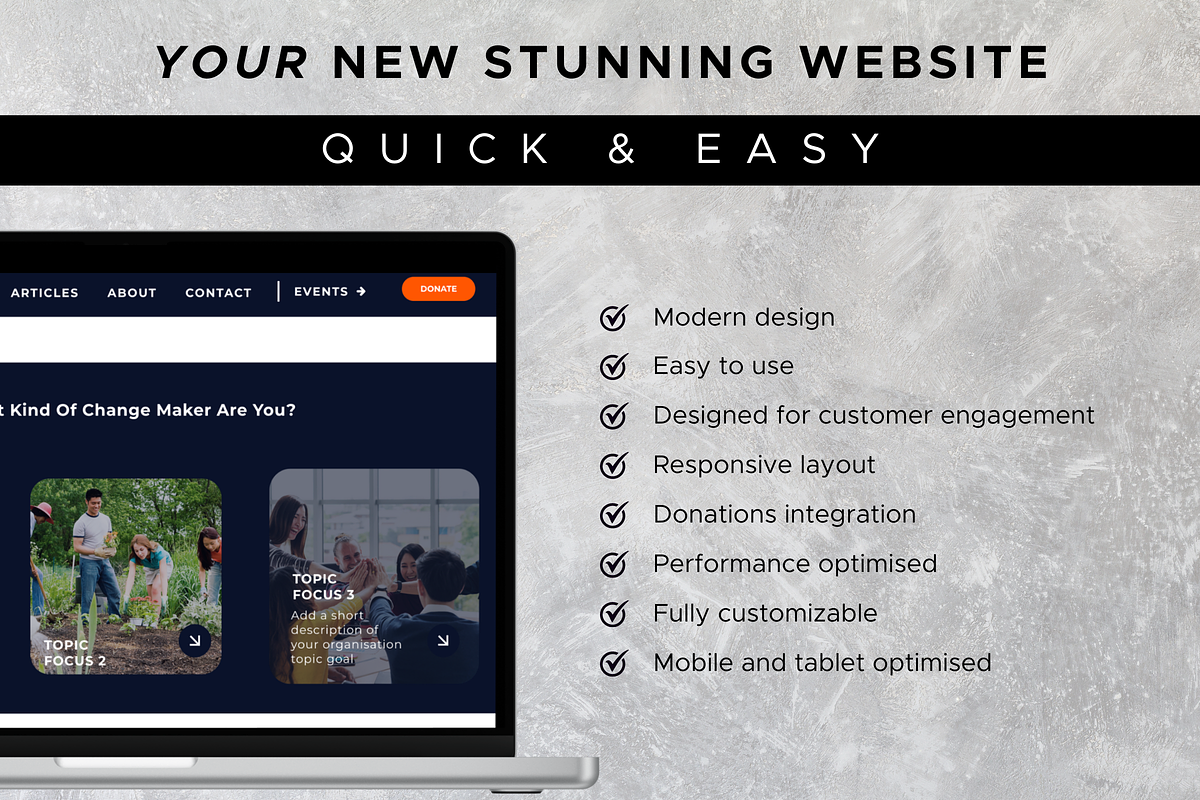 Premium Wix Template NGO / Charity, a Wix Template by bitemarketing (Photo 4 of 8)