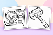 Gaming Coloring Pages #1, a Technology Illustration by Inkivelle Studio (Thumbnail 2 of 3)